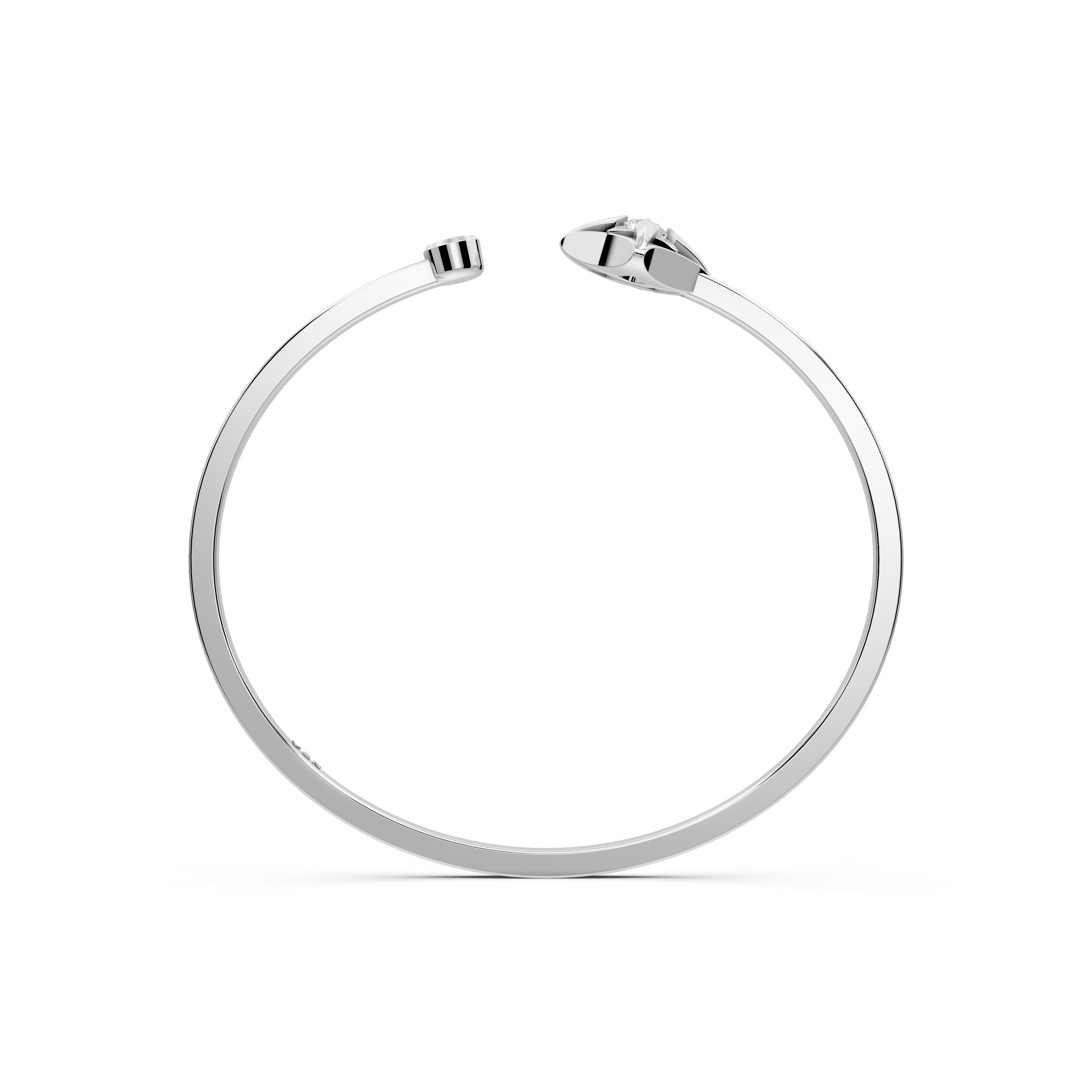 Vòng nữ Kim cương Vàng trắng 14K VCR VN-0126 hiện đại