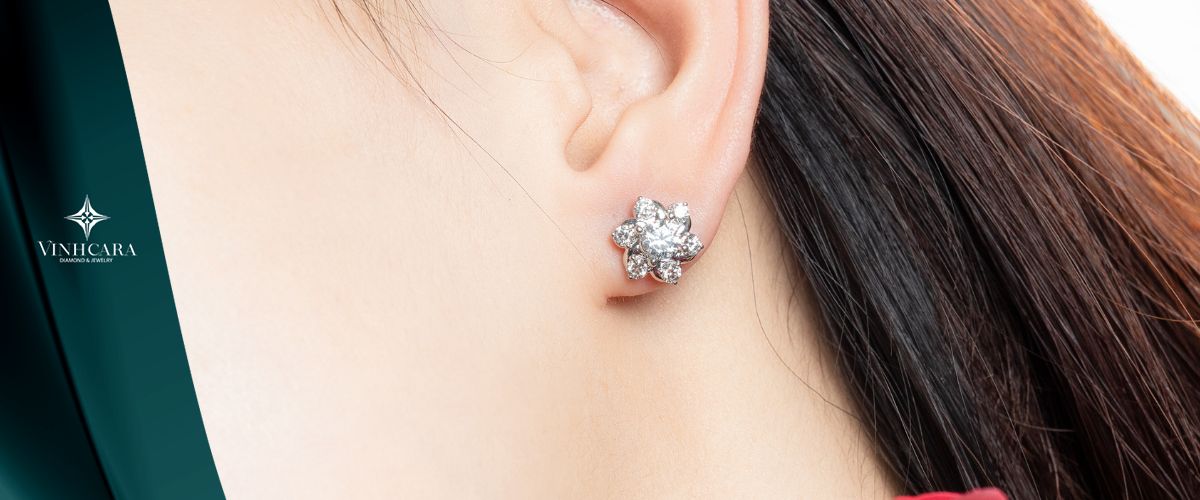 Bông tai cưới kim cương đẹp cho ngày trọng đại