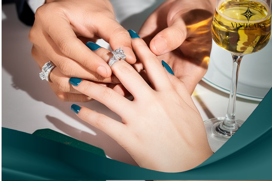 Chất liệu cao cấp nhẫn kim cương cầu hôn