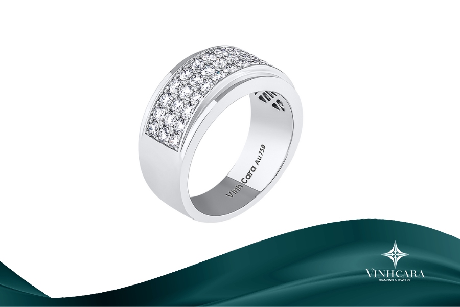 Top 4+ nhẫn vàng trắng nam 18K tinh tế và đẳng cấp