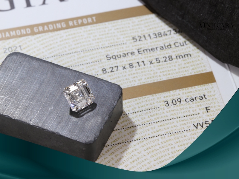 Kim cương Asscher GIA chất lượng vượt trội tại Vĩnh Cara