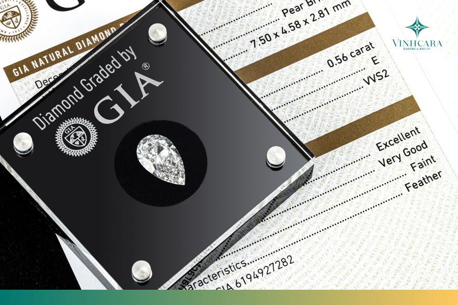 Giấy giám định giúp xác minh chất lượng của kim cương