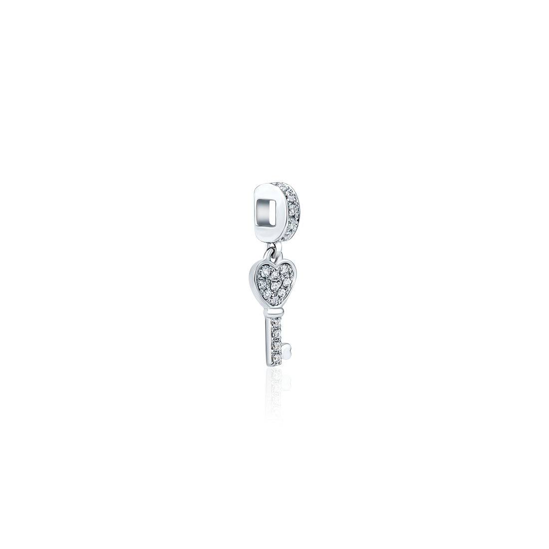 Hạt charm CZ Vàng trắng 10K VCR CH-0013 thanh lịch