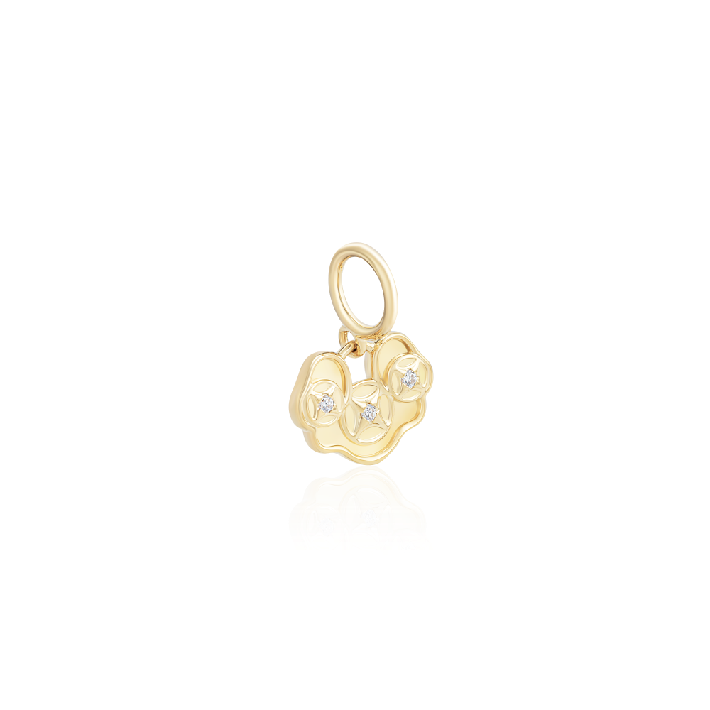 Hạt charm Kim cương Vàng vàng 18K VCR CH-0036 cao cấp