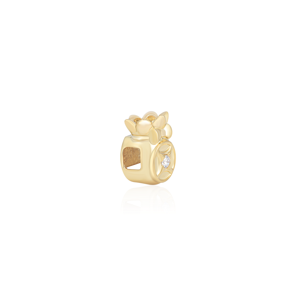 Hạt charm Kim cương Vàng vàng 18K VCR CH-0037 trang trọng