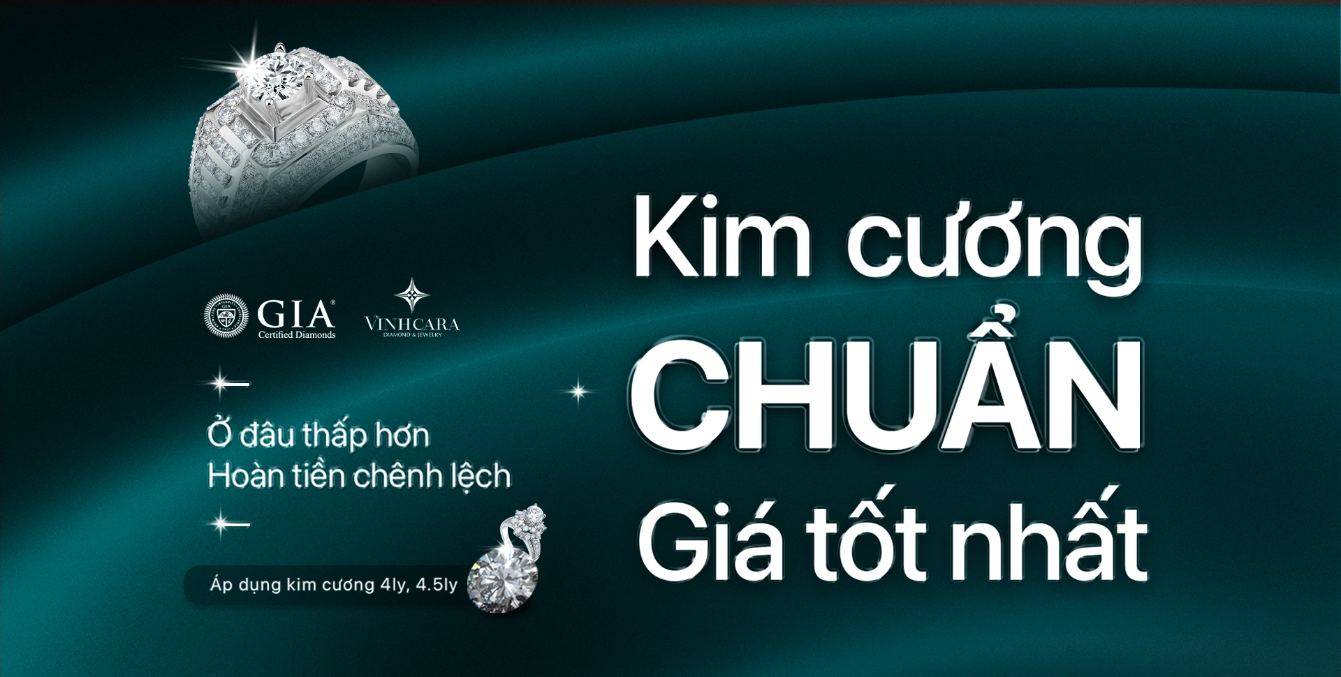  KIM CƯƠNG CHUẨN, GIÁ TỐT NHẤT. Ở đâu thấp hơn hoàn tiền chênh lệch!