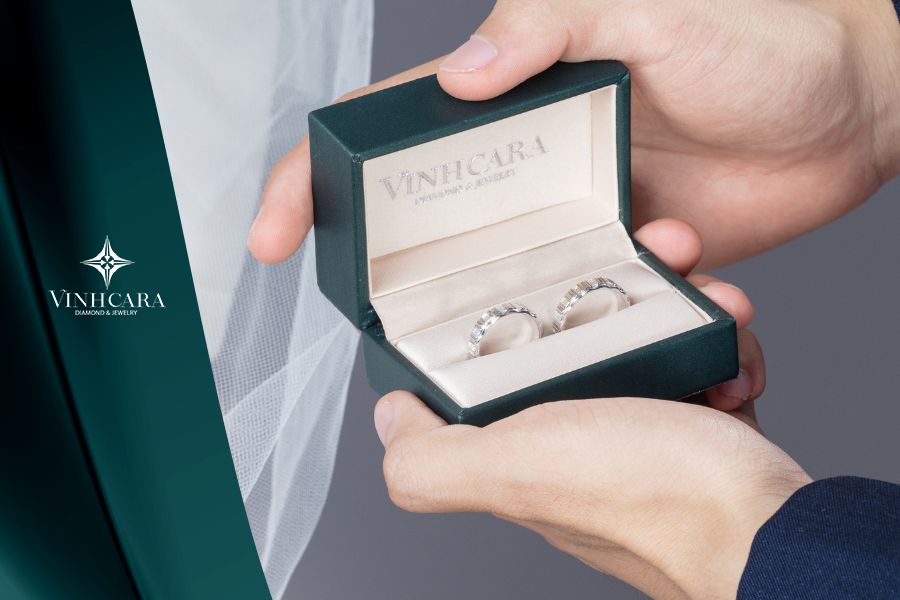 TOP 8+ nhẫn cưới vàng trắng 18K "Cho ngày cưới ý nghĩa"