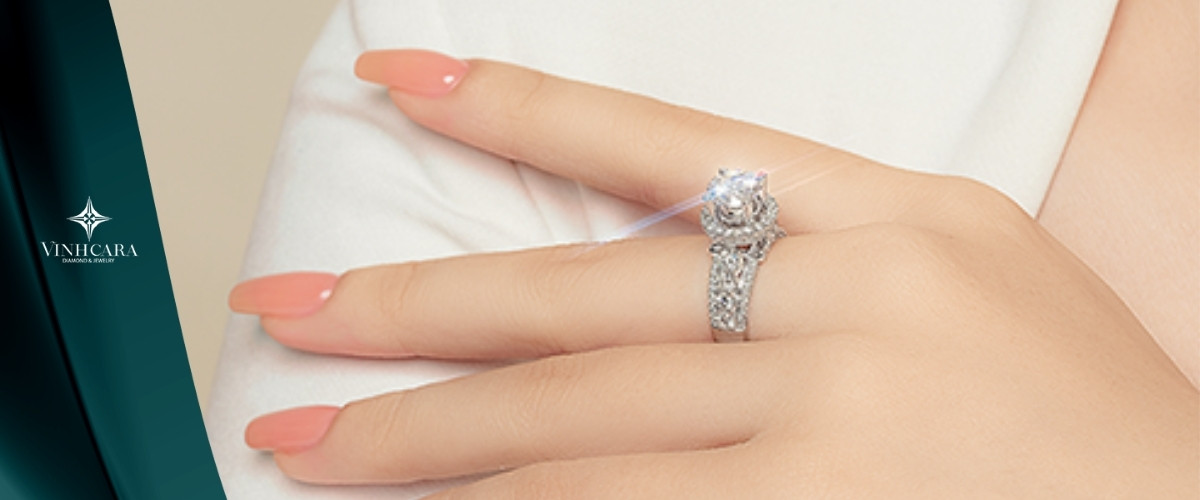 Nhẫn kim cương 1 carat sang trọng