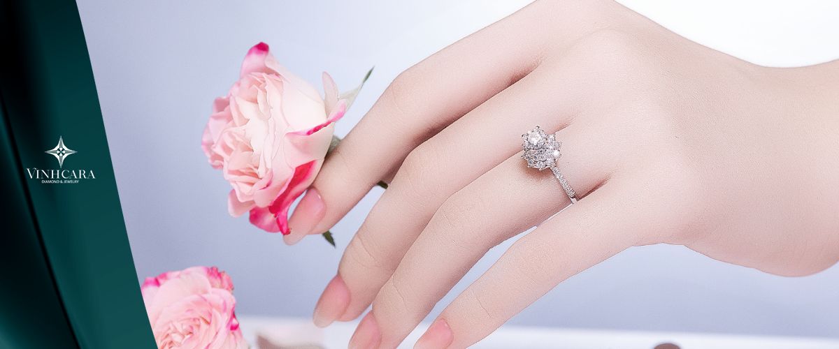 Nhẫn kim cương 6 ly quý phái đẳng cấp