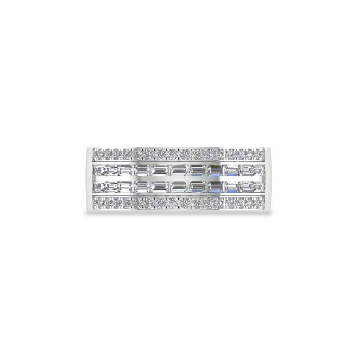 Nhẫn nam Kim cương Vàng trắng 14K VCR NA-0436 đẳng cấp