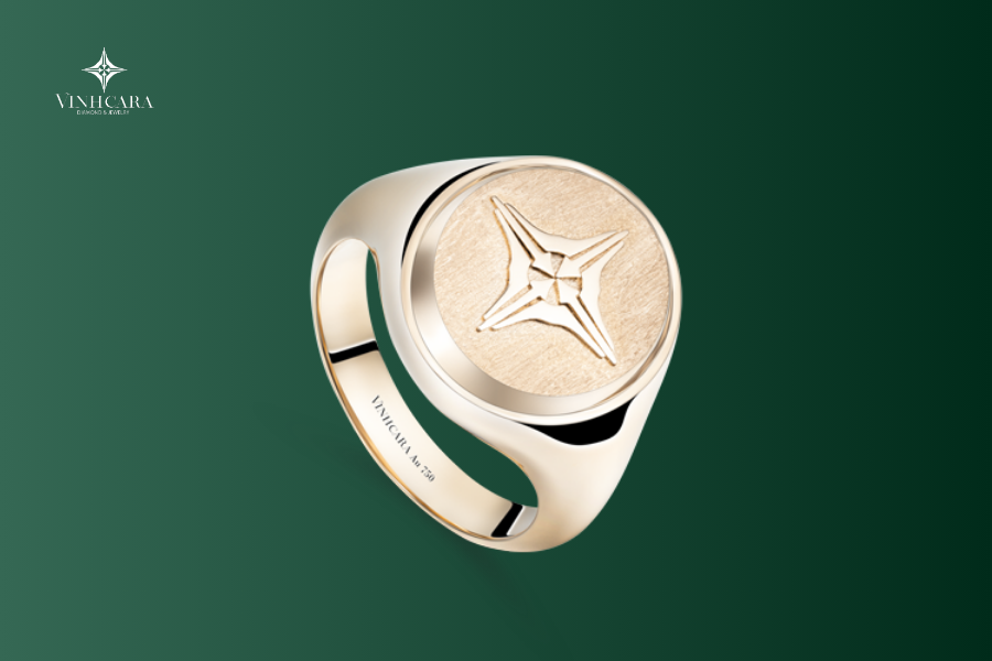 Nhẫn nam Vàng hồng 18K VCR NA-0330 phong trần 