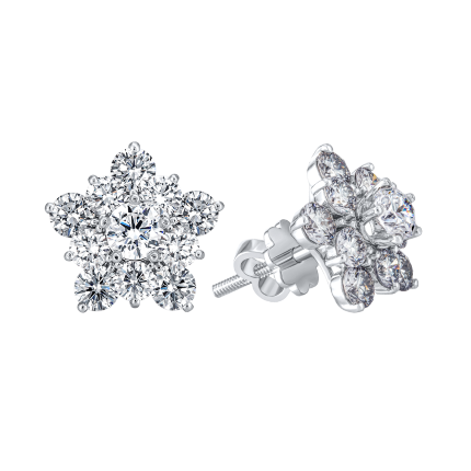 Vỏ bông tai nữ kim cương vàng trắng 18k BN-0222 sang trọng