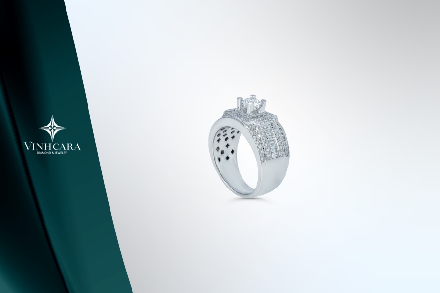Vỏ nhẫn nam NA-0393 được lấy cảm hứng từ hình ảnh tấm khiên bảo vệ