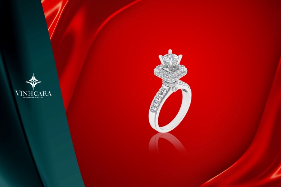 Vỏ nhẫn nữ Kim cương Vàng trắng 18K VCR NN-0765 tỏa sáng rực rỡ Vỏ nhẫn nữ Kim cương Vàng trắng 18K VCR NN-0765 tỏa sáng rực rỡ